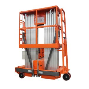 6m Light Portable Vertical Hydraulic Work Platform Aluminium Alloy Mast Lift OEM