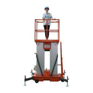 4m OEM Double Portable Vertical Hydraulic Ladder Electric Mast Lift Factory