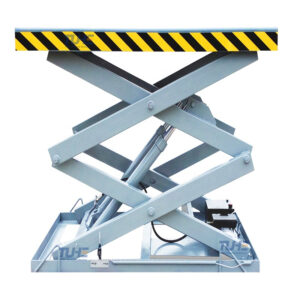 1 Ton Factory Battery Motorized Scissor Cargo Lift With Manganese Steel